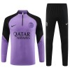 Paris Saint-Germain Purple Version Trenings Collegegenser 23-24 Kvart-Zip - Barn